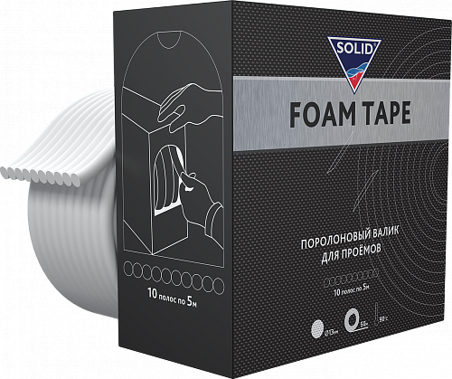 SOLID / 561.13050 Поролоновые валики для проёмов, D 13мм*50м (10шт*5м)