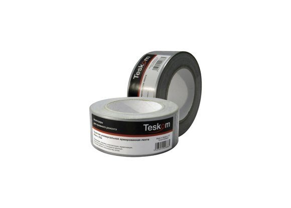 TESKOM / Лента армированная 48мм х 25м серебристая TEC675004825 (10шт.)