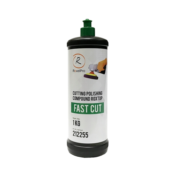 RoxelPro / 212255 Полировальная паста ROXTOP FAST CUT (зелёный колпачёк), быстрая, 1кг(6)