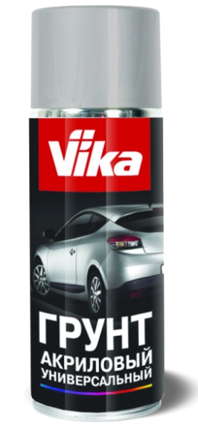 VIKA / Грунт акриловый аэрозольный универсальный черный 520мл(6шт)